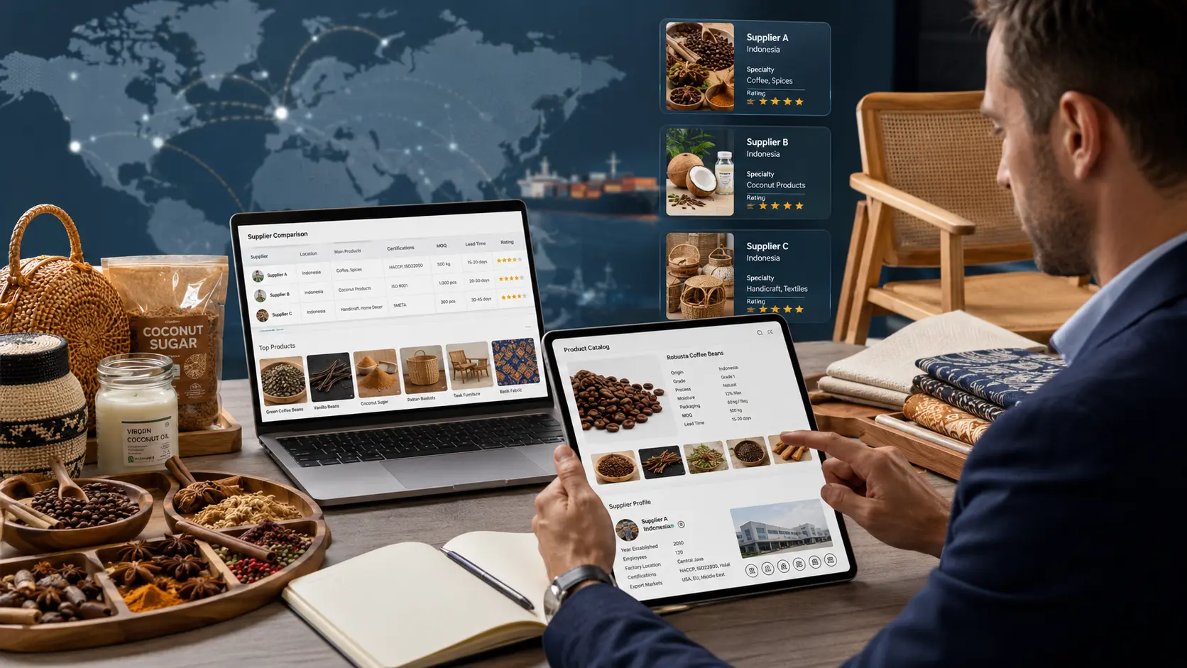 B2B sourcing produk Indonesia untuk buyer internasional