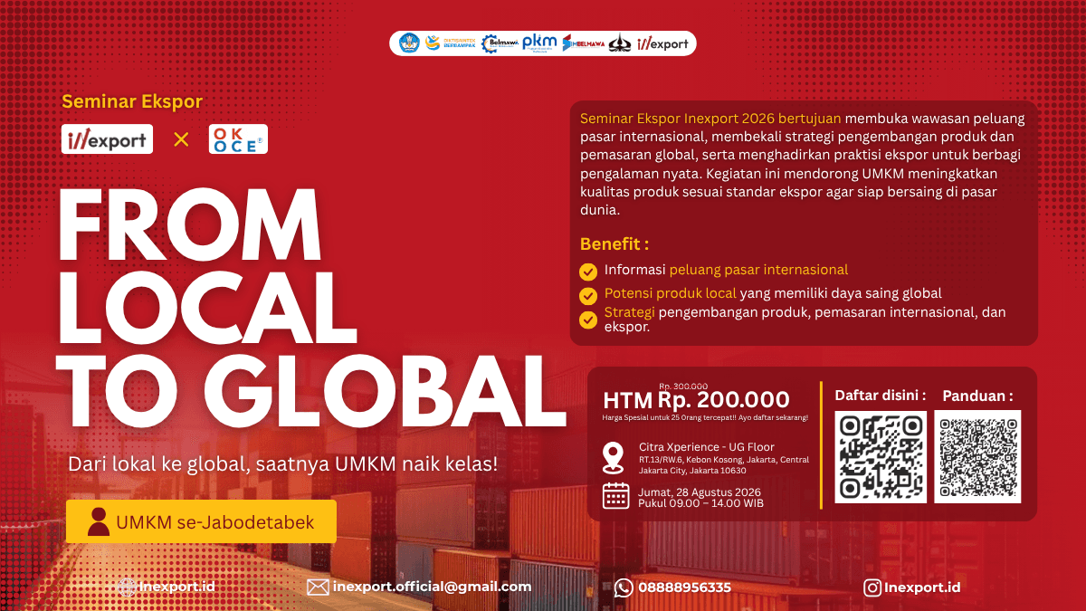Seminar ekspor INEXPORT dan OK OCE untuk UMKM Indonesia